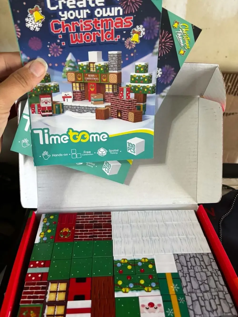 Timetome Christmas Theme Magnetic Building Blocks Set 100 Pcs